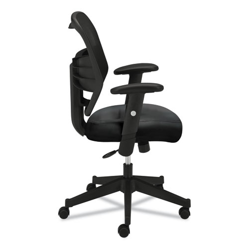 VL531 Mesh High-Back Task Chair with Adjustable Arms, Supports Up to 250 lb, 18" to 22" Seat Height, Black - Image 3
