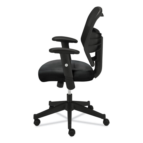 VL531 Mesh High-Back Task Chair with Adjustable Arms, Supports Up to 250 lb, 18" to 22" Seat Height, Black - Image 4