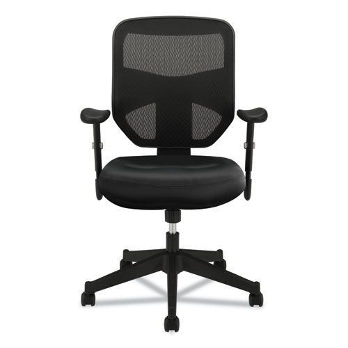VL531 Mesh High-Back Task Chair with Adjustable Arms, Supports Up to 250 lb, 18" to 22" Seat Height, Black - Image 2