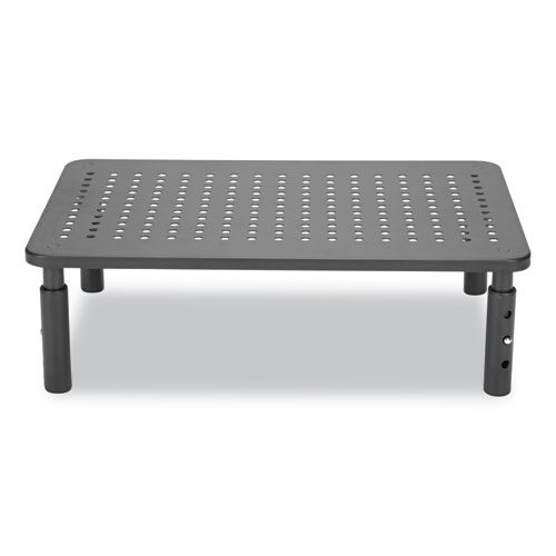 Adjustable Rectangular Monitor Stand, 14" x 9" x 3.25" to 5.25", Black, Supports 44 lbs - Image 4