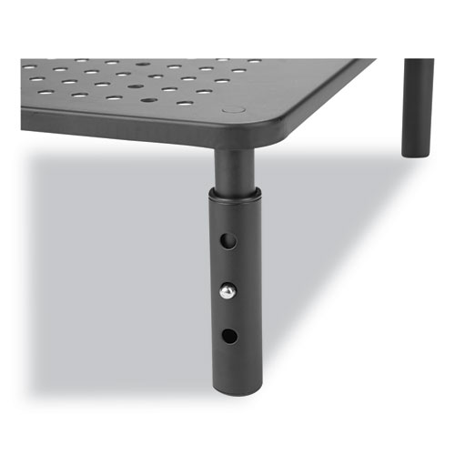 Adjustable Rectangular Monitor Stand, 14" x 9" x 3.25" to 5.25", Black, Supports 44 lbs - Image 5