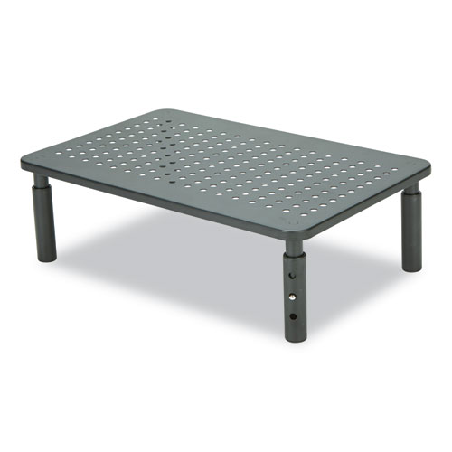 Adjustable Rectangular Monitor Stand, 14" x 9" x 3.25" to 5.25", Black, Supports 44 lbs - Image 6