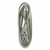 Power Strip, 3 Outlets, 8 ft Cord, Gray - Image 2