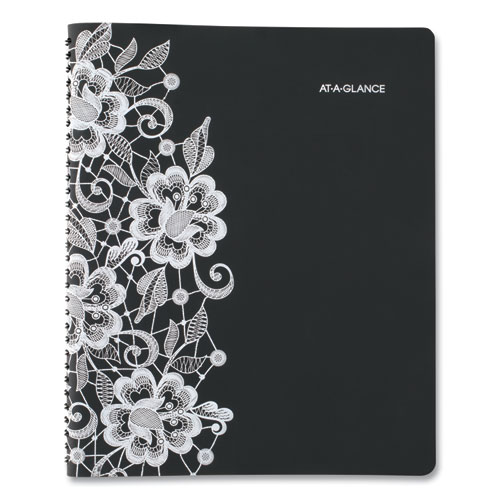 Lacey Weekly Block Format Professional Appointment Book, Lacey Artwork, 11 x 8.5, Black/White, 13-Month: Jan 2026 to Jan 2027 - Image 4