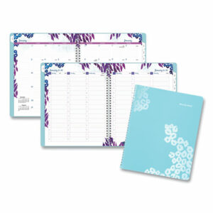 Wild Washes Weekly/Monthly Planner, Flora and Fauna Artwork, 11 x 8.5, Blue Cover, 13-Month: Jan 2026 to Jan 2027