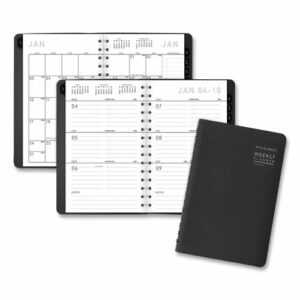 Contemporary Weekly/Monthly Planner, Open-Block Format, 8.5 x 5.5, Graphite Cover, 12-Month (Jan to Dec): 2026