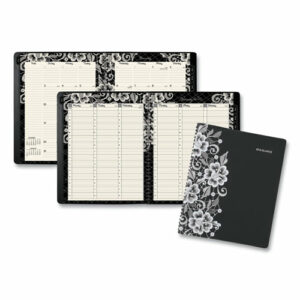 Lacey Weekly Block Format Professional Appointment Book, Lacey Artwork, 11 x 8.5, Black/White, 13-Month: Jan 2026 to Jan 2027