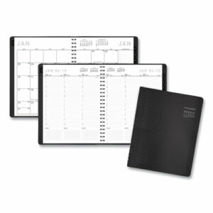 Contemporary Weekly/Monthly Planner, Vertical-Column Format, 11 x 8.25, Graphite Cover, 12-Month (Jan to Dec): 2026