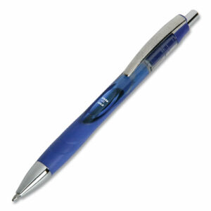 7520016849425, SKILCRAFT VISTA Gel Pen, Retractable, Bold 1 mm, Blue Ink, Translucent Blue/Blue/Silver Barrel, Dozen