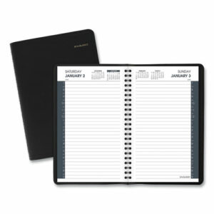 Daily Appointment Book with 30-Minute Appointments, 8 x 5, Black Cover, 12-Month (Jan to Dec): 2026