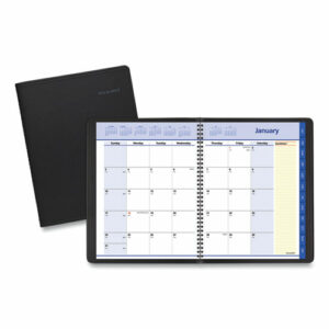 QuickNotes Monthly Planner, 11 x 8.25, Black Cover, 12-Month (Jan to Dec): 2026
