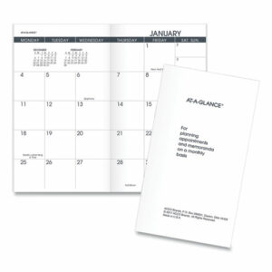 Pocket Size Monthly Planner Refill, 6 x 3.5, White Sheets, 12-Month (Jan to Dec): 2026