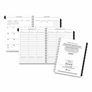 Executive Weekly/Monthly Planner Refill with 15-Minute Appointments, 11 x 8.25, White Sheets, 12-Month (Jan to Dec): 2026