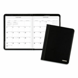 Executive Monthly Padfolio, 11 x 9, Black Cover, 13-Month: Jan 2026 to Jan 2027