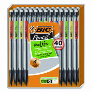 Xtra Smooth Mechanical Pencil, 0.7 mm, HB (#2), Black Lead, Clear Barrel, 40/Pack