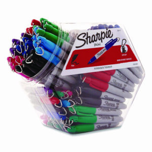 Mini Permanent Marker, Fine Bullet Tip, Assorted Colors, 72/Pack