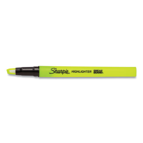 Clearview Pen-Style Highlighter, Fluorescent Yellow Ink, Chisel Tip, Yellow/Black/Clear Barrel, 3/Pack - Image 5