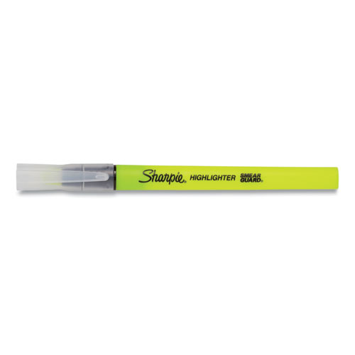 Clearview Pen-Style Highlighter, Fluorescent Yellow Ink, Chisel Tip, Yellow/Black/Clear Barrel, 3/Pack - Image 6