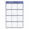 Vertical/Horizontal Erasable Quarterly/Monthly Wall Planner, 24 x 36, White/Blue Sheets, 12-Month (Jan to Dec): 2026