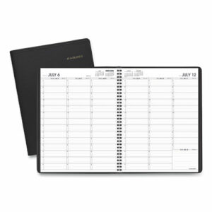 Weekly Appointment Book, 11 x 8.25, Black Cover, 14-Month: July 2025 to Aug 2026
