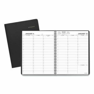 Weekly Appointment Book, 11 x 8.25, Black Cover, 13-Month: Jan 2026 to Jan 2027