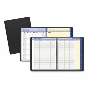 QuickNotes Weekly Vertical-Column Format Appointment Book, 11 x 8.25, Black Cover, 12-Month (Jan to Dec): 2026