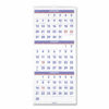Deluxe Three-Month Reference Wall Calendar, Vertical Orientation, 12 x 27, White Sheets, 14-Month: Dec 2025 to Jan 2027