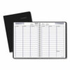 DayMinder Weekly Appointment Book, Vertical-Column Format, 11 x 8, Black Cover, 12-Month (Jan to Dec): 2026