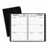 DayMinder Block Format Weekly Appointment Book, Tabbed Telephone/Add Section, 8.5 x 5.5, Black, 12-Month (Jan to Dec): 2026