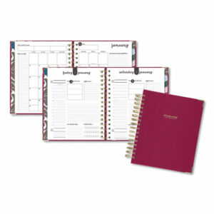 Harmony Daily Hardcover Planner, 8.75 x 7, Berry Cover, 12-Month (Jan to Dec): 2026