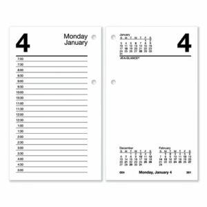 Desk Calendar Refill, 3.5 x 6, White Sheets, 12-Month (Jan to Dec): 2026