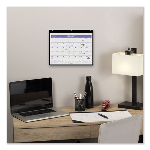 Monthly Desk/Wall Calendar with Plastic Backboard and Bonus Pages, 11 x 8, White/Violet/Red Sheets, 12-Month (Jan-Dec): 2026 - Image 4