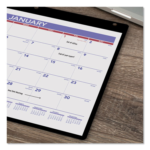 Monthly Desk/Wall Calendar with Plastic Backboard and Bonus Pages, 11 x 8, White/Violet/Red Sheets, 12-Month (Jan-Dec): 2026 - Image 3