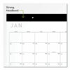 Contemporary Monthly Desk Pad, 22 x 17, White Sheets, Black Binding/Corners,12-Month (Jan to Dec): 2026 - Image 3