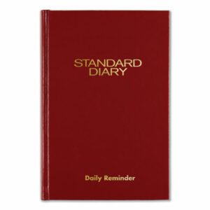 Standard Diary Daily Reminder Book, 2026 Edition, Medium/College Rule, Red Cover, (201) 7.5 x 5 Sheets