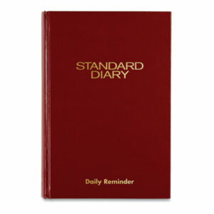 Standard Diary Daily Reminder Book, 2026 Edition, Medium/College Rule, Red Cover, (201) 8.25 x 5.75 Sheets