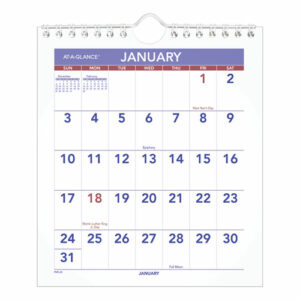 Mini Monthly Wall Calendar with Fold-Out Easel, 7 x 8, White Sheets, 12-Month (Jan to Dec): 2026