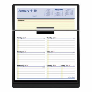 Flip-A-Week Desk Calendar Refill with QuickNotes, 7 x 6, White Sheets, 12-Month (Jan to Dec): 2026