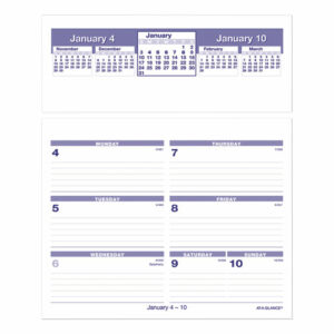Flip-A-Week Desk Calendar Refill, 7 x 6, White Sheets, 12-Month (Jan to Dec): 2026