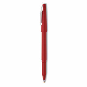 Rolling Writer Rollerball Pen, Stick, Medium 0.8 mm, Red Ink, Red Barrel, Dozen