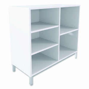 Essentials Laminate Bookcase, Five-Shelf, 36w x 15d x 31.6h, White