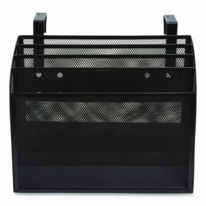 Wire Mesh Incline Sorter, Enclosed Design, 4 Sections, Letter-Size, 12.99 x 6.49 x 10.15, Matte Black