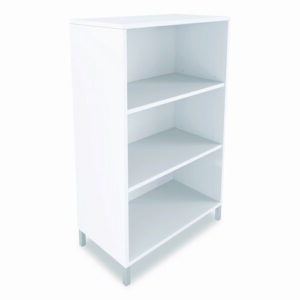 Essentials Laminate Bookcase, Three-Shelf, 28w x 15d x 45.6h, White