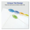 Insertable Style Edge Tab Plastic Dividers, 5-Tab, 11 x 8.5, Translucent, 1 Set - Image 3