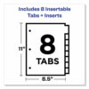 Insertable Big Tab Dividers, 8-Tab, Double-Sided Gold Edge Reinforcing, 11 x 8.5, White, Clear Tabs, 1 Set - Image 5