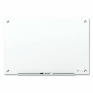 Brilliance Glass Dry-Erase Boards, 48" x 36", White Surface
