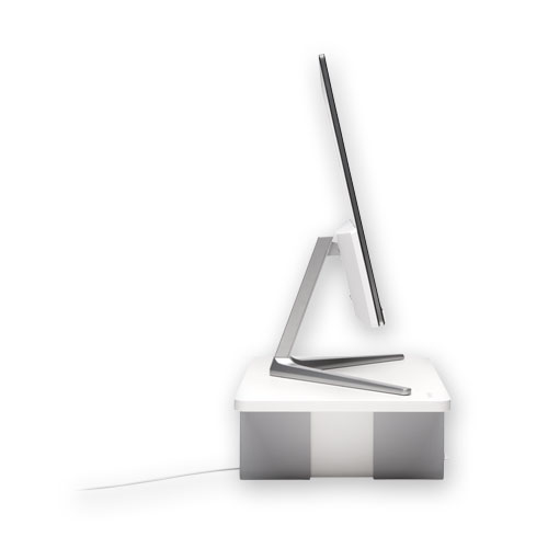 FreshView Wellness Monitor Stand with Air Purifier, For 27" Monitors, 22.5" x 11.5" x 5.4", White, Supports 200 lbs - Image 6