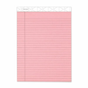 Prism + Colored Writing Pads, Wide/Legal Rule, 50 Pastel Pink 8.5 x 11.75 Sheets, 12/Pack