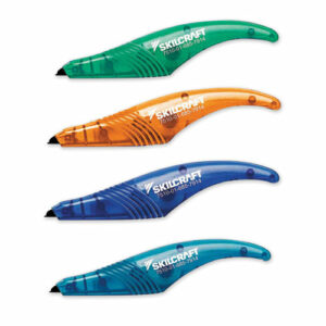 7510016857914, SKILCRAFT Precision Liner Correction Tape, Non-Refillable, Asst Color Applicators; 0.2" x 19.8 ft, 4/Pack