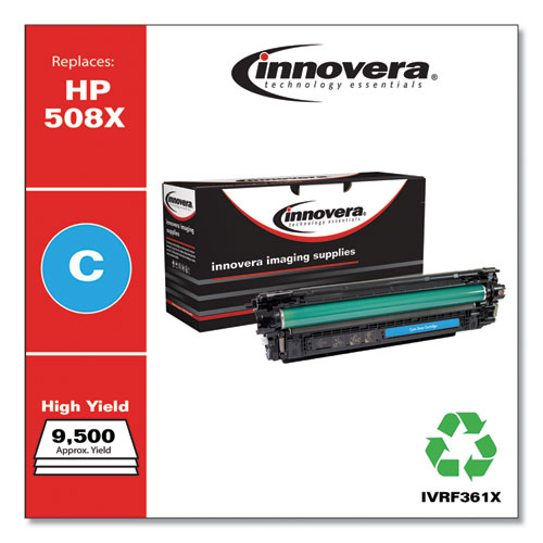 Remanufactured Cyan High-Yield Toner, Replacement for 508X (CF361X), 9,500 Page-Yield - Image 2